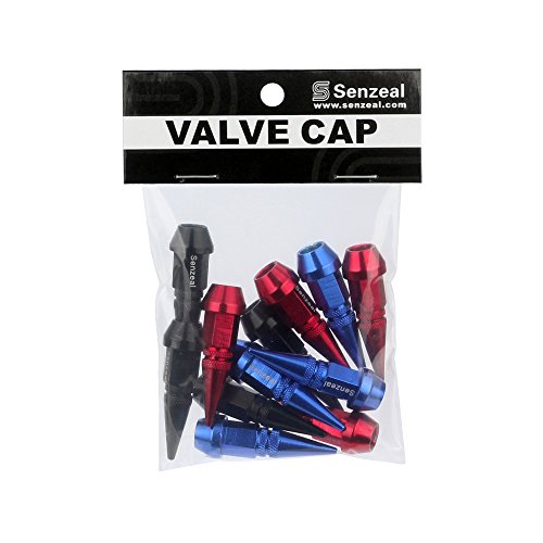 Senzeal 12Pcs Long Spike Aluminum Alloy Tire Valve Stem Caps Bike Car Valve Caps Multi-Color #TOP4