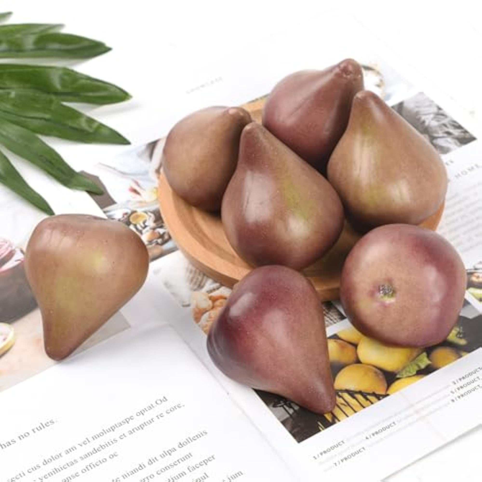 6PCS Artificial Fig Fruit Faux Fig for Home Decoration