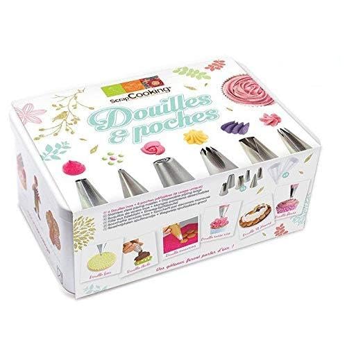 Coffret à pâtisserie 6 douilles inox et poches jetables pour pochage net