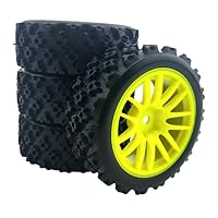 Jeu De 4 Roues Et Pneus RC Super Adhérents – Compatible WLTOYS 144001 Et Modèles 1/14, 1/16, 1/18 – Caoutchouc Durable, Installation Facile