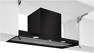 Bosch DBB96AF60, Campana integrada Serie 4, 3 velocidades de succión, 90 cm, color negro mate