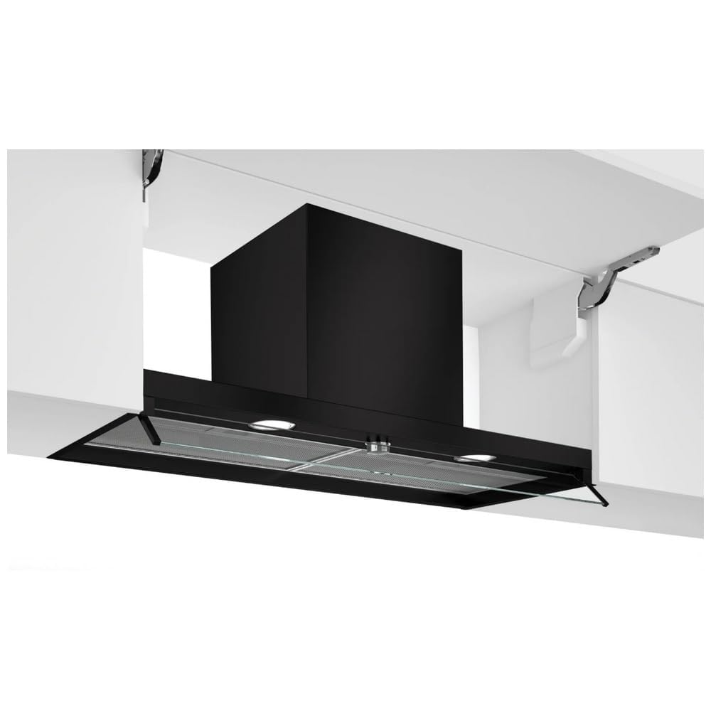 Bosch DBB96AF60, Campana integrada Serie 4, 3 velocidades de succión, 90 cm, color negro mate