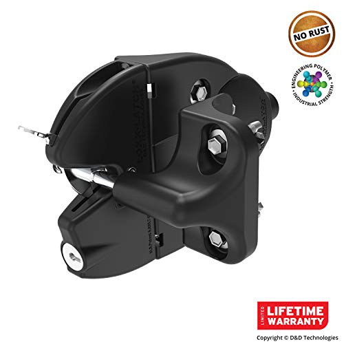 D&D Technologies Llabrnd Round Post Lokklatch With External Access Kit, Locking Gate Gravity Latch, Key Lockable On Both Sides Of Gate, For Chain Link Fences, Black #TOP6