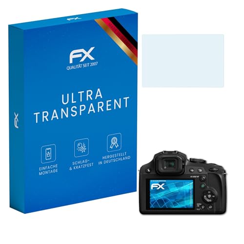 atFoliX Schutzfolie kompatibel mit Panasonic Lumix DC-FZ82 Folie, ultraklare FX Displayschutzfolie (3X)