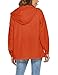 Avoogue Anorak Raincoat Women Solid Shell Waterfall Sports Jacket with Pockets Orange M