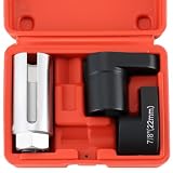 ATPEAM 3tlg Lambdasonden Schlüssel Set, Nuss 22 mm 3/8" 1/2" Antrieb