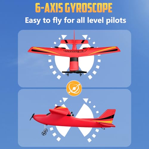 HAWK'S WORK 2 Channel RC Airplane, RC Glider Ready to Fly, 2.4GHz Remote Control Cessna, Easy to Fly RC Toy for Kids & Beginners (Blue) - Image 3