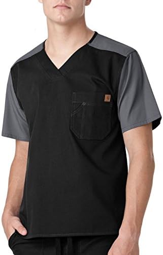 Carhartt Men's Ripstop Color-Block Utility Scrub Top