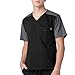 Carhartt Men's Color Block Utility Scrub Top, Black, X-Large