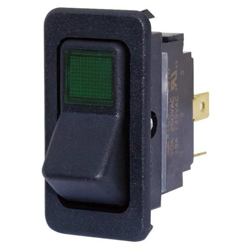 Image of EATON 8005K23N313V32 SWITCH, ROCKER, SPST, 15A, 28VAC, BLACK (1 piece)