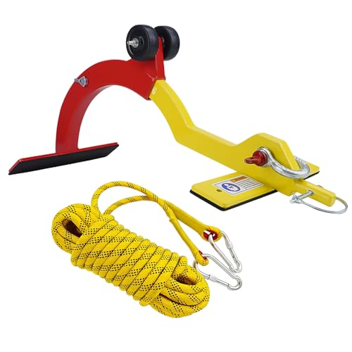 Roof Anchor with 50ft Vertical Lifeline Bundle No Drill Roof Anchor Heavy-Duty Roofs Hook for First Man Up (FMU) & Last Man Down (LMD) 5 000 lb Capacity Fall Protection for Roofers