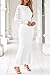 MITILLY Fall Long Sleeve Dress for Women 2026 Elegant Floral Bodycon Ruched Maxi Formal Wedding Guest Dresses Medium White