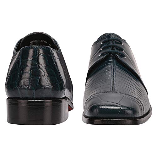 Image of LIBERTYZENO Mens Animal Print & Plain Genuine Leather Adults Lace Up Oxford Dress Shoes for Easter Gift