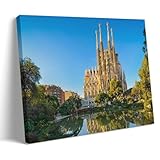 Póster de la Sagrada Familia de Barcelona en lienzo para decoración de pared, impresiones artísticas sobre obras de arte modernas para sala de estar, baño, dormitorio, hogar, 20 x 30 cm
