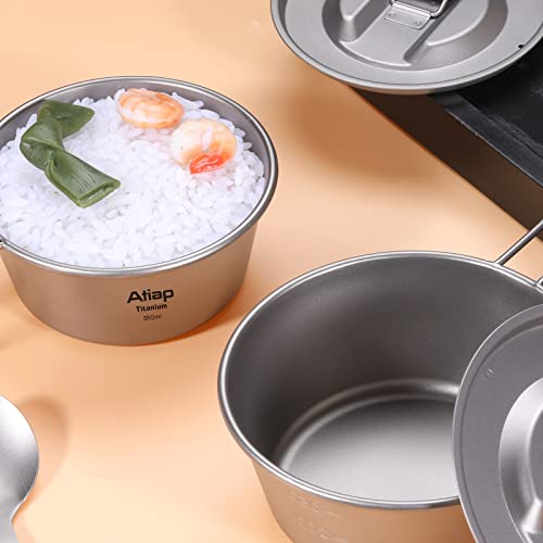 Atiap Sierra Cup Bowl Pot Titanium Folding Bowl Cookware 350Ml 520Ml For Outdoor Camping Hiking Picnic Bbq (350Ml) #TOP6