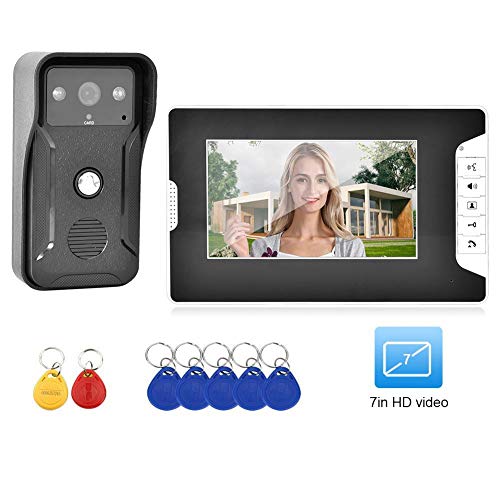 Cartão de identificação com fio Tft de 7 polegadas rico em recursos sistemas de segurança residencia