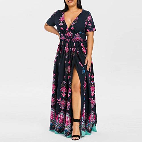 plus size maxi dress with split