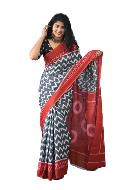 JALTHER Handicrafts Women's Ikat Hand Block Print Jaipuri Cotton ...