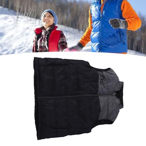 Gilet chauffant USB homme veste thermique hiver chaude ajustable XL - 2