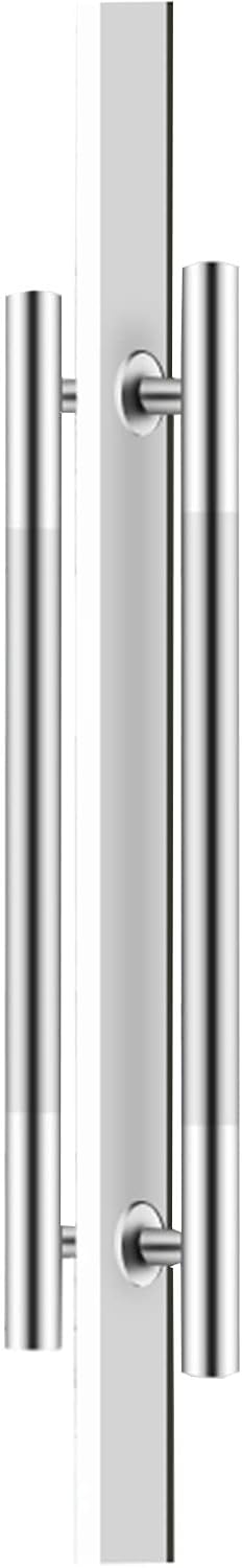 Modern Door Hardware Heavy Duty Commercial Grade 304 Stainless Steel Push Pull Door Handle Barn Door Pull Handle Glass Pulls (60 * 36cm)