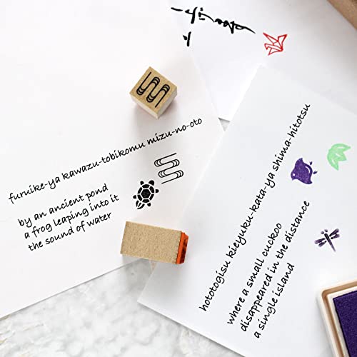 Wakuwaku 54 Pieces Wood Rubber Stamps Traditional Japanese Design Set For Diy Crafting, Scrapbook, Painting, Letters Diary, Card Making, Gift Made In Japan Tokyo #TOP5