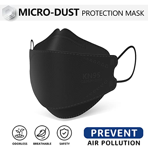 Levenis Kn95 Face Masks 100 Pack, Breathable Comfortable And Disposable Kn95 Mask, Black #TOP1