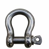 MarineNow US Type 316 Stainless Steel Bow Shackle with Over Size Screw Pin for Anchor, Towing, Off R