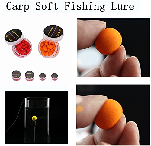 Carp Fishing Lures Bait, Smell Carp Fishing Bait Boilies Soft Foam Pop Up Pellets Boilies Eggs 30Pcs 10/12Mm Fishing Bait Artificial Floating Ball Beads Feeder Fake Soft Baits #TOP2