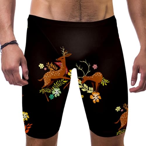 Traje de baño de alce de Navidad para hombre bañador corto secado rápido