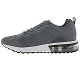 Textil/Synthetik Ducati Istanbul Herren Turnschuhe gedämpfte Sneaker DS440 03 Freizeit-Schuhe Sportschuhe Grau/Weiß, Größe:42