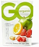 Go Organic Candies, Assorted Flavors, Strawberry, Apple, Lemon, Raspberry, 6 Count