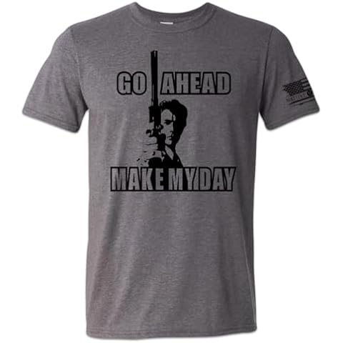 Zepp Tees Dirty Harry Shirt Do You Feel Lucky Punk Clint Eastwood Quote Grey XL Cover