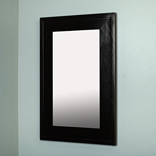 14\"x24\" Mirrored Medicine Cabinet (Black) - Thumbnail 3