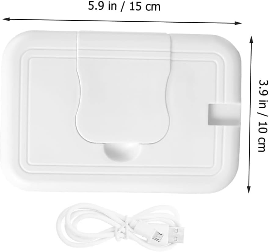 Zerodeko Portable Baby Wipe Warmer Dispenser Adjustable Temperature Compact Design for Car and Home for Newborns and Infants