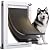 Dog Door for Door All Aluminum 3 Flaps White, Large Dog Doggy Doggie Door, Heavy Duty Pet Door for Dogs, with Insulation Flap and Lockable Closing Panel, Durable Rust Resistant, for Pets Up to 110lbs