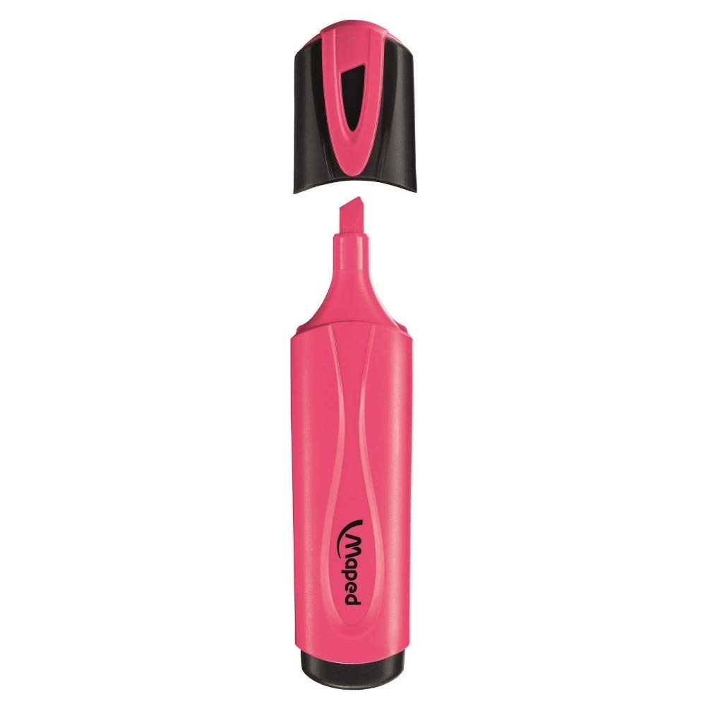 Maped 742536 Fluo Peps Lot de 12 surligneurs classiques Rose