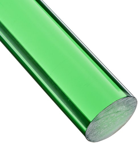 Acrylic Round Rod, Translucent Green, 1/2