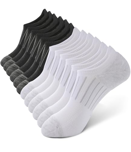 BAMBOO COOL No Show Socks Men Low Cut Ankle Short Socks for Men Casual Athletic Socks with Non Slip Grip
