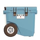 RollR 45 Quart Wheeled Hard Cooler with Tow Handle – Rugged Insulated Cooler Box for Camping, Beach, Tailgating, and Outdoor Adventures (South Pacific)