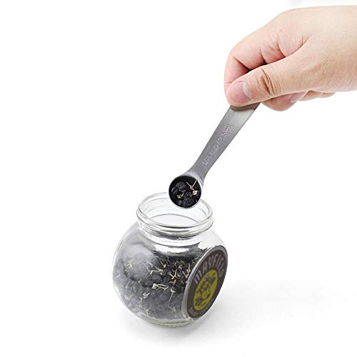 Mingzhe Conjunto de colheres de medição de aço inoxidável para medir ingredientes líquidos secos 1 c