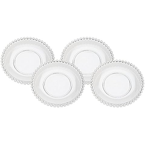 Godinger Chesterfield Glass Dessert Plates Cover