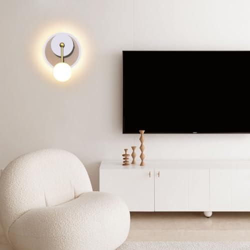 Image of XEYOU 18W Modern Wall Sconce Lighting Indoor LED Creative Wall Light Fixture Clock Shape Decoration Wall Lamp for Living Room Bedroom Stair Corridor