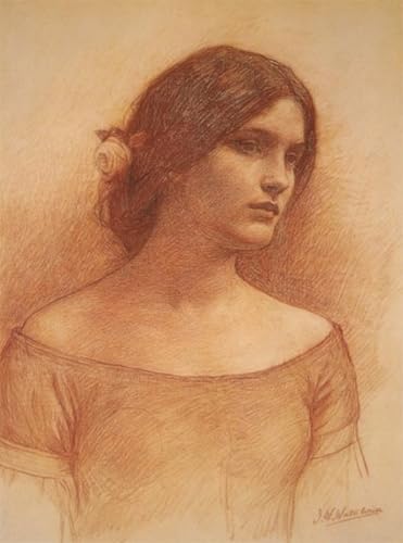Tableau Étude pour Lady Clare Waterhouse reproduction sur toile 60x90cm