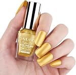 SAVILAND Metallic Nail Polish: Gold Chrome Nail Polish Quick Dry Nail Art Polish Bright and Shiny Fingernail Toenail Nail Polish for Beginner DIY Nail Art at Home