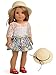 Sweet Dolly Doll Clothes Lace Top Floral Skirt Set for 18 Inches American Girl Dolls