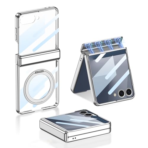 Galaxy Z Flip7 �p �P�[�X 360°��] �����O�t�� Magsafe ���C�����X�[�d �}�O�l�b�g �Ή� �M�����N�V�[z�t���b�v7 �X�}�z�P�[�X �V���o�[ �q���W�ی� VIGEXON zFlip 7 �P�[�X�J�o�[ �X�g���b�v�z�[�� ���� �T�u�t