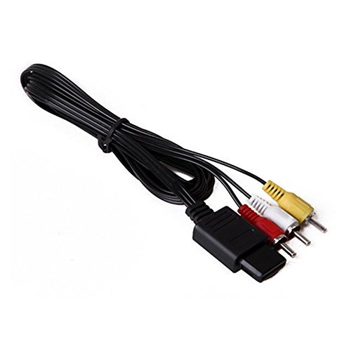 Cabo AV N64 AV de 1,82 m, cabo padrão de vídeo de áudio retrô para Nintendo 64 TV Game/SNES/Gamecube