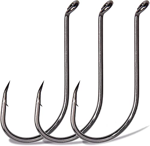 Octopus Hook J Hooks Fishing Sport Circle Hooks Beak Offset Fishing Hooks High Carbon Steel Sharp Strong Fish Hooks For Salterwater Freshwater Fishing #TOP16