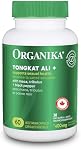 Organika Canadian-Made Tongkat Ali 400mg Servir- avec Maca, Tribulus et poivre noir - Soutient la virilité pour la santé des hommes - Mélange multi-ingrédients potentiel - 60vcaps