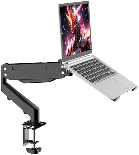 Laptop Desk Mount With Gas Spring Arm, 2 In 1 Laptop Stand For - Shop